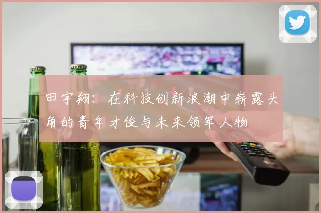 田宇翔：在科技创新浪潮中崭露头角的青年才俊与未来领军人物